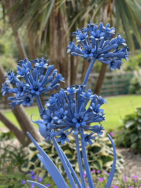 Agapanthus forged flower detail.